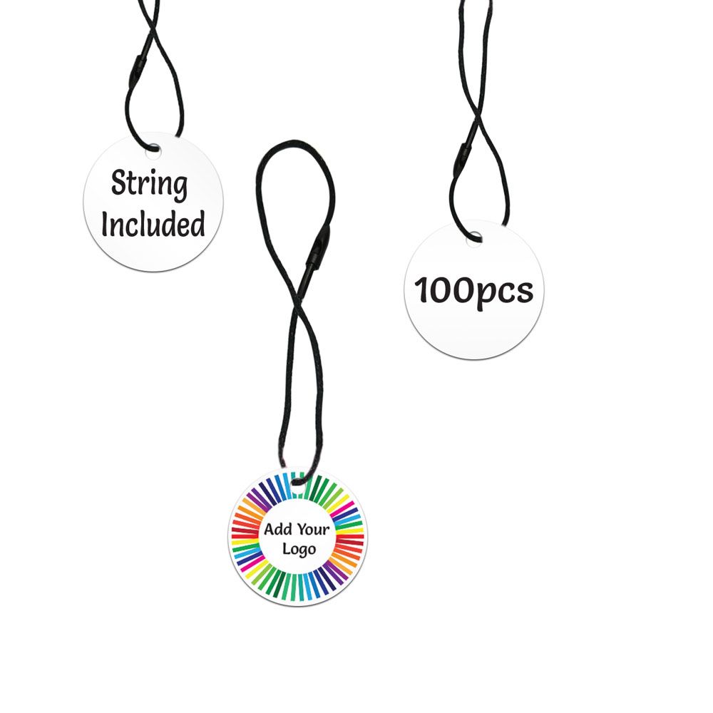 Matte White Custom Hang Tag - Circle - 1